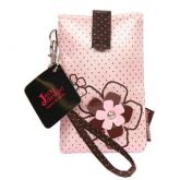 Porta Celular Rosa Bebê Poá